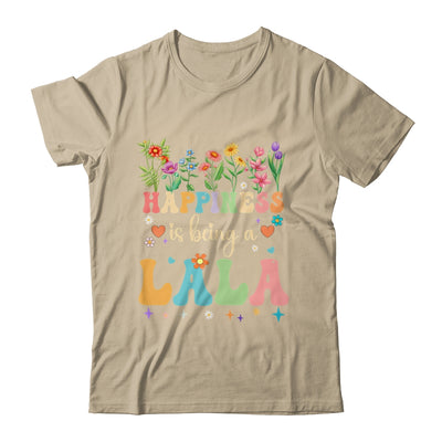 Happiness Is Being A Lala Floral Design Lala Mothers Day Shirt & Tank Top | teecentury