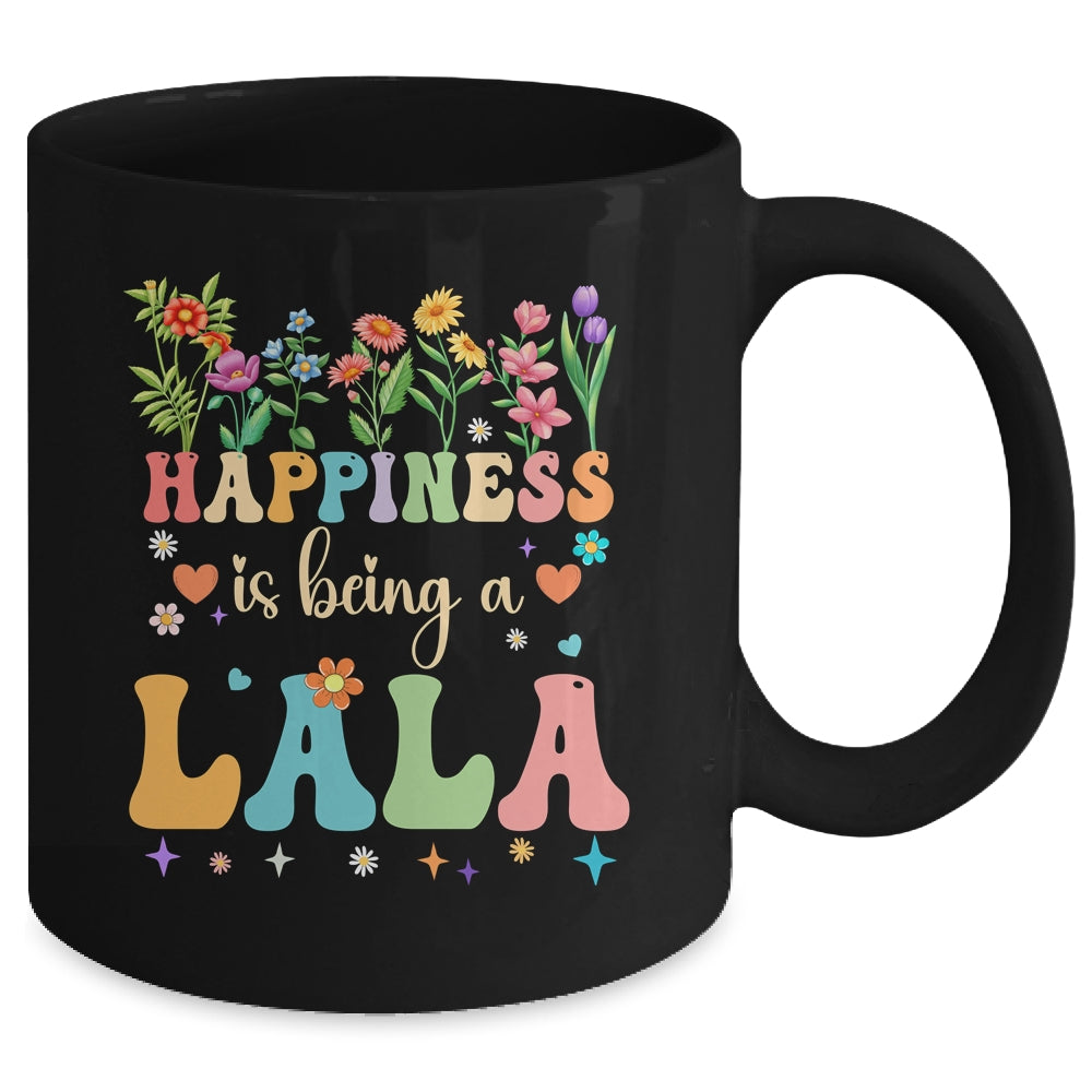 Happiness Is Being A Lala Floral Design Lala Mothers Day Mug | teecentury