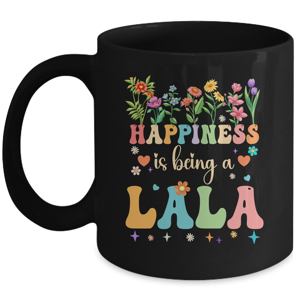 Happiness Is Being A Lala Floral Design Lala Mothers Day Mug | teecentury