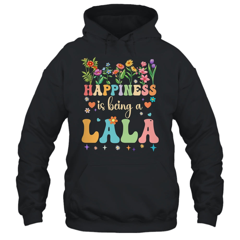 Happiness Is Being A Lala Floral Design Lala Mothers Day Shirt & Tank Top | teecentury