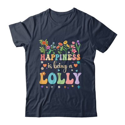 Happiness Is Being A Lolly Floral Design Lolly Mothers Day Shirt & Tank Top | teecentury