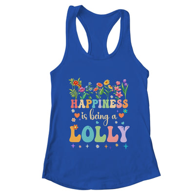 Happiness Is Being A Lolly Floral Design Lolly Mothers Day Shirt & Tank Top | teecentury