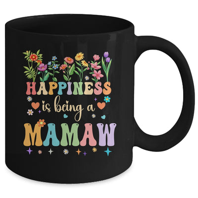 Happiness Is Being A Mamaw Floral Design Mamaw Mothers Day Mug | teecentury