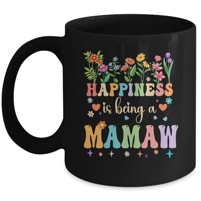 Happiness Is Being A Mamaw Floral Design Mamaw Mothers Day Mug | teecentury
