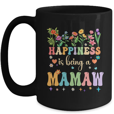Happiness Is Being A Mamaw Floral Design Mamaw Mothers Day Mug | teecentury