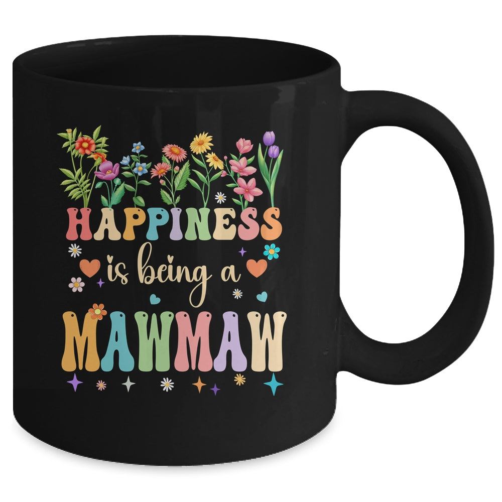Happiness Is Being A Mawmaw Floral Design Mawmaw Mothers Day Mug | teecentury
