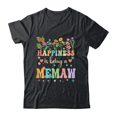 Happiness Is Being A Memaw Floral Design Memaw Mothers Day Shirt & Tank Top | teecentury
