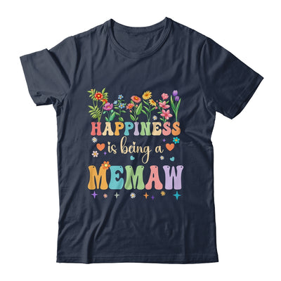 Happiness Is Being A Memaw Floral Design Memaw Mothers Day Shirt & Tank Top | teecentury