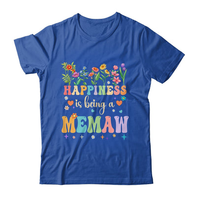 Happiness Is Being A Memaw Floral Design Memaw Mothers Day Shirt & Tank Top | teecentury