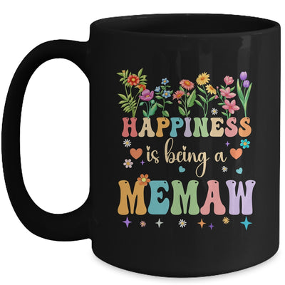 Happiness Is Being A Memaw Floral Design Memaw Mothers Day Mug | teecentury