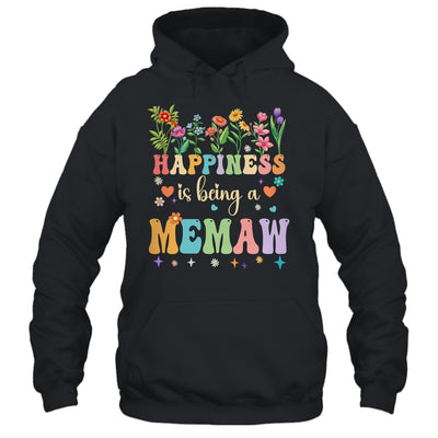 Happiness Is Being A Memaw Floral Design Memaw Mothers Day Shirt & Tank Top | teecentury