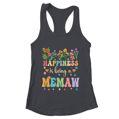 Happiness Is Being A Memaw Floral Design Memaw Mothers Day Shirt & Tank Top | teecentury