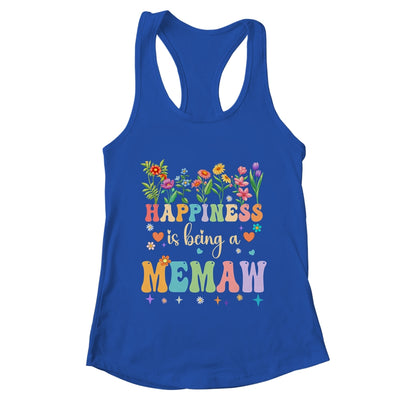 Happiness Is Being A Memaw Floral Design Memaw Mothers Day Shirt & Tank Top | teecentury