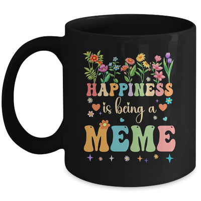 Happiness Is Being A Meme Floral Design Meme Mothers Day Mug | teecentury