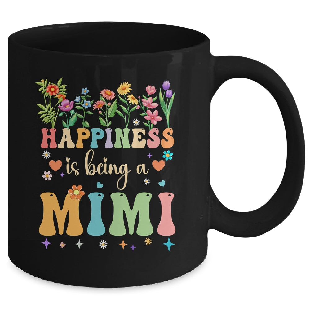 Happiness Is Being A Mimi Floral Design Mimi Mothers Day Mug | teecentury
