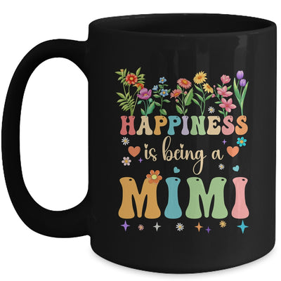 Happiness Is Being A Mimi Floral Design Mimi Mothers Day Mug | teecentury