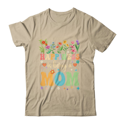 Happiness Is Being A Mom Floral Design Mom Mothers Day Shirt & Tank Top | teecentury