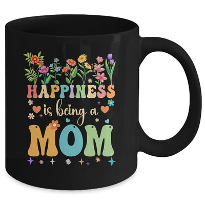 Happiness Is Being A Mom Floral Design Mom Mothers Day Mug | teecentury