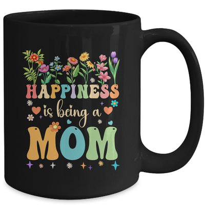 Happiness Is Being A Mom Floral Design Mom Mothers Day Mug | teecentury