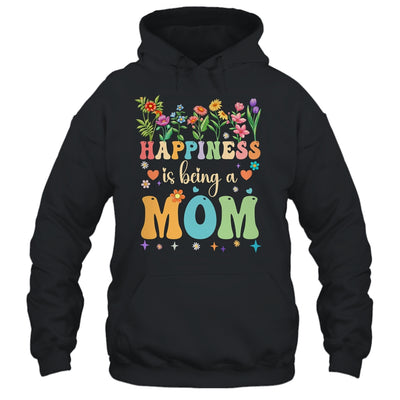 Happiness Is Being A Mom Floral Design Mom Mothers Day Shirt & Tank Top | teecentury