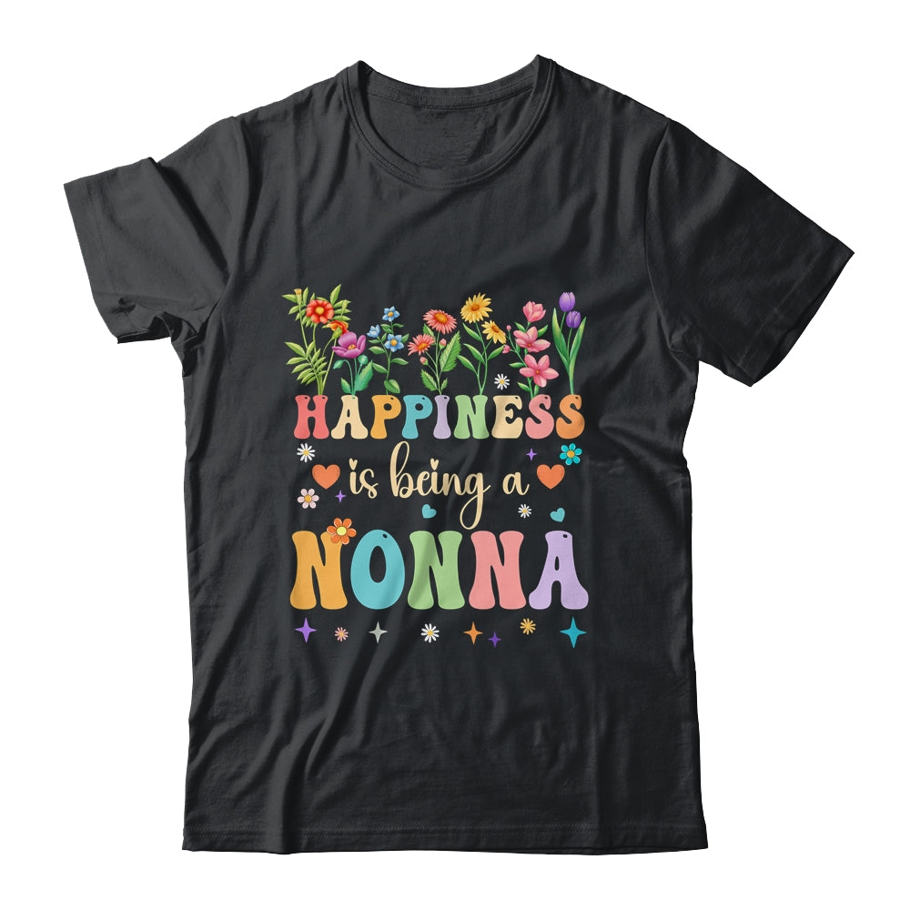 Happiness Is Being A Nonna Floral Design Nonna Mothers Day Shirt & Tank Top | teecentury