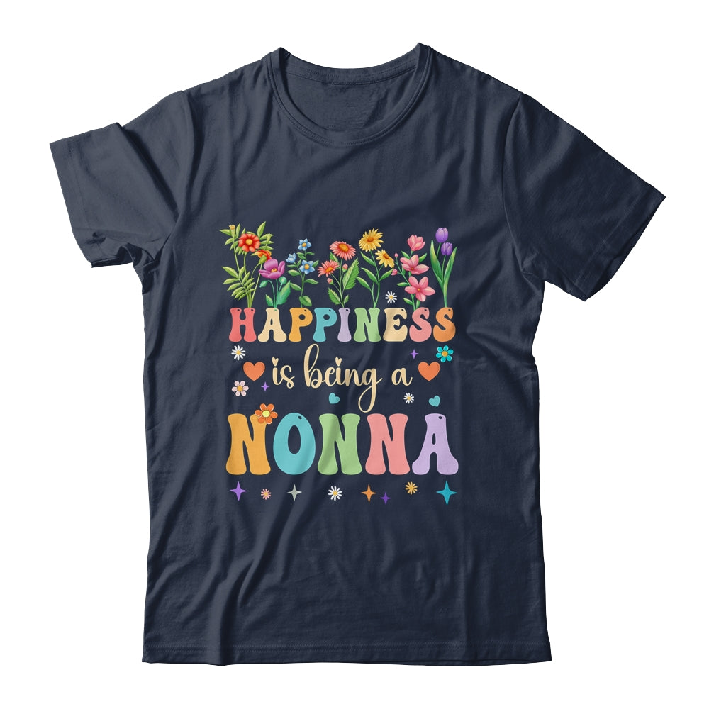 Happiness Is Being A Nonna Floral Design Nonna Mothers Day Shirt & Tank Top | teecentury