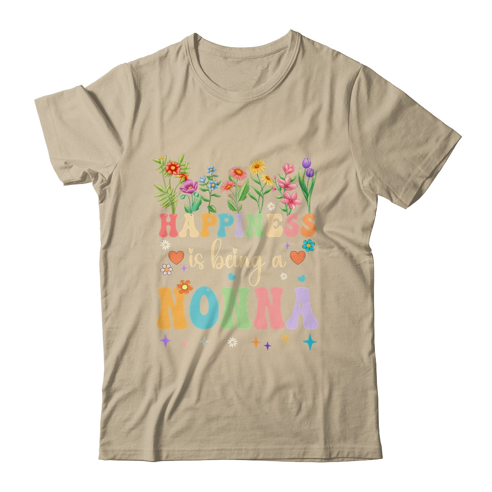 Happiness Is Being A Nonna Floral Design Nonna Mothers Day Shirt & Tank Top | teecentury