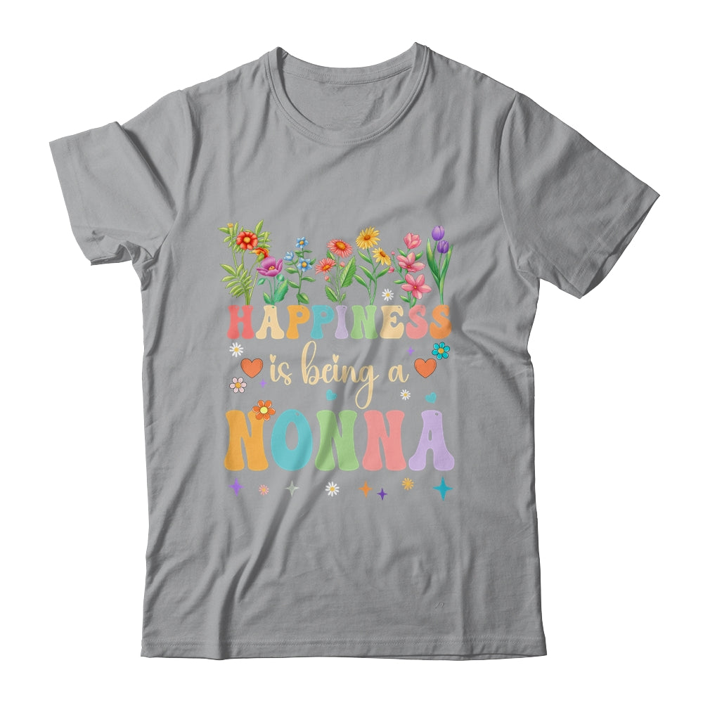 Happiness Is Being A Nonna Floral Design Nonna Mothers Day Shirt & Tank Top | teecentury