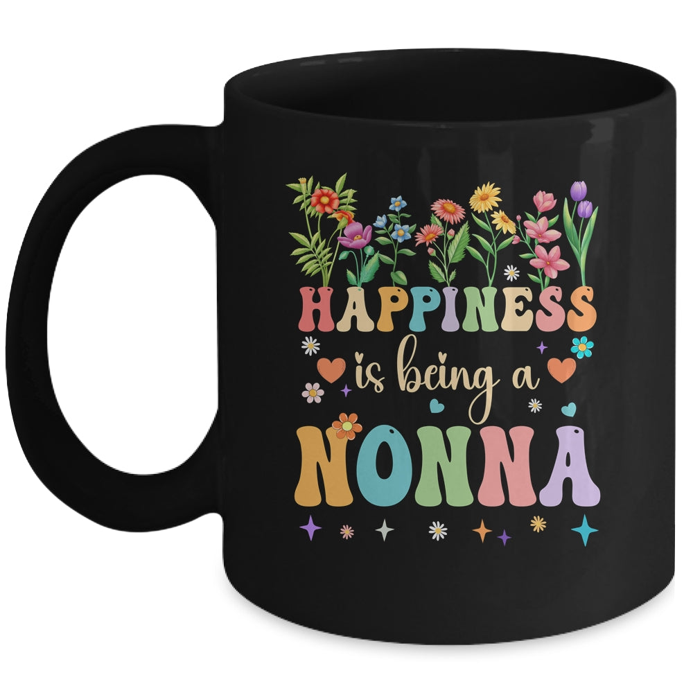 Happiness Is Being A Nonna Floral Design Nonna Mothers Day Mug | teecentury