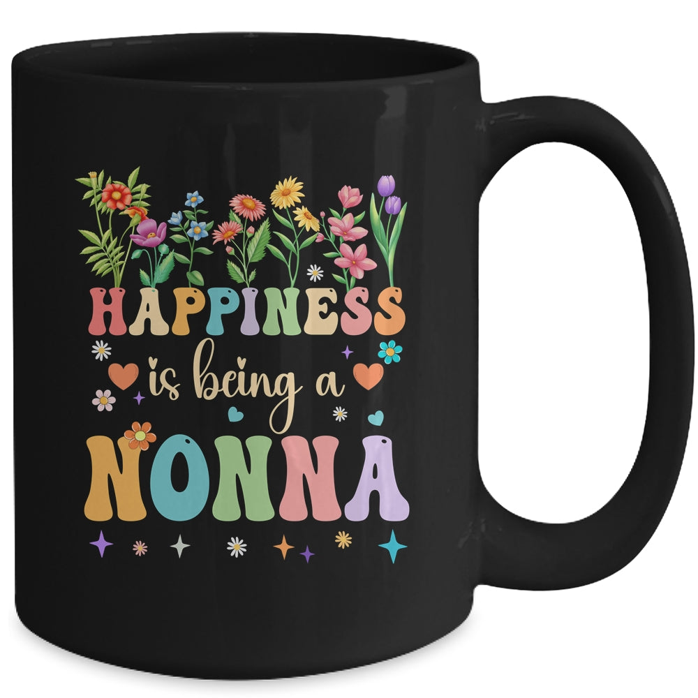 Happiness Is Being A Nonna Floral Design Nonna Mothers Day Mug | teecentury