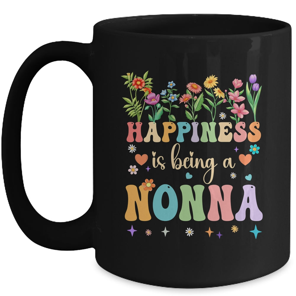 Happiness Is Being A Nonna Floral Design Nonna Mothers Day Mug | teecentury