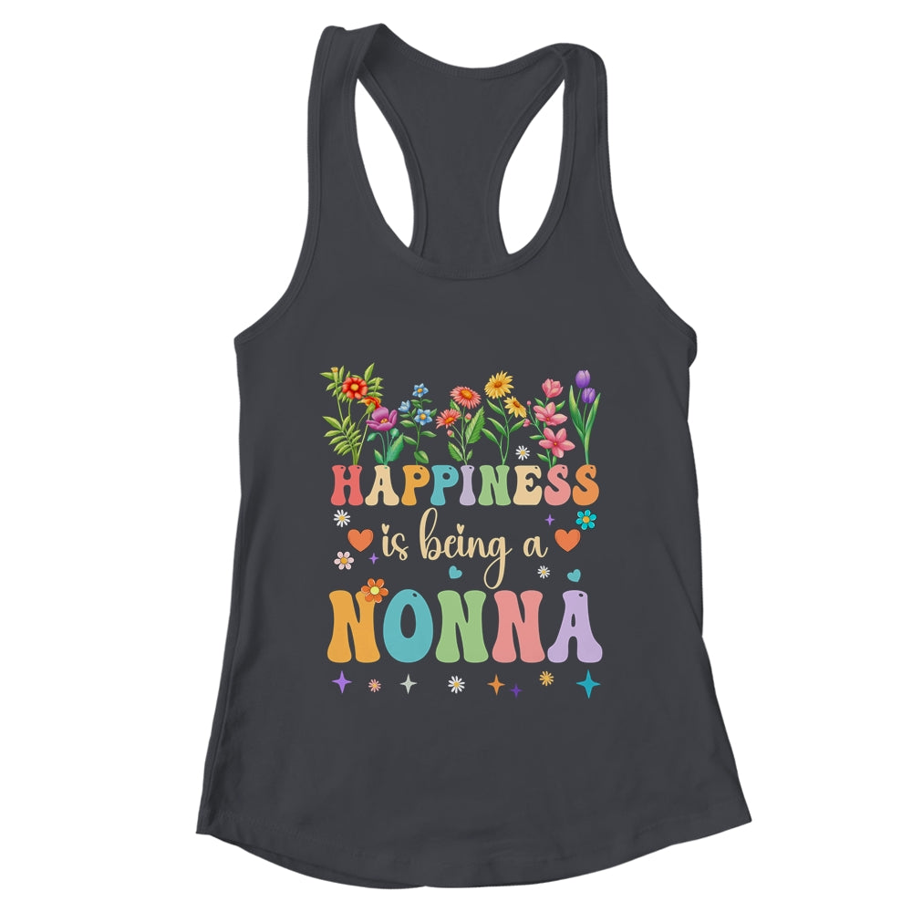 Happiness Is Being A Nonna Floral Design Nonna Mothers Day Shirt & Tank Top | teecentury
