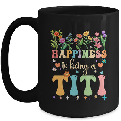 Happiness Is Being A Titi Floral Design Titi Mothers Day Mug | teecentury