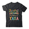 Happiness Is Being A Yaya Floral Design Yaya Mothers Day Shirt & Tank Top | teecentury