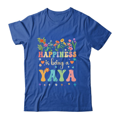Happiness Is Being A Yaya Floral Design Yaya Mothers Day Shirt & Tank Top | teecentury