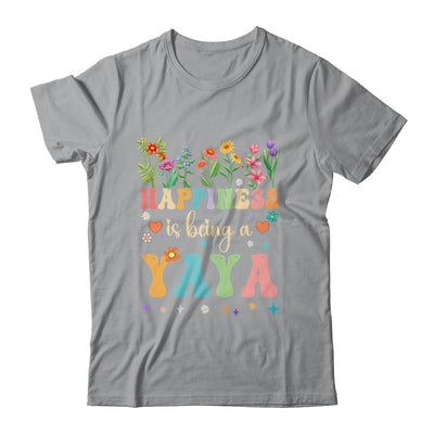 Happiness Is Being A Yaya Floral Design Yaya Mothers Day Shirt & Tank Top | teecentury