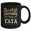 Happiness Is Being A Yaya Floral Design Yaya Mothers Day Mug | teecentury