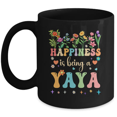 Happiness Is Being A Yaya Floral Design Yaya Mothers Day Mug | teecentury