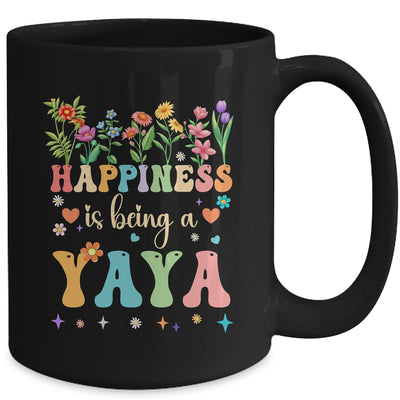 Happiness Is Being A Yaya Floral Design Yaya Mothers Day Mug | teecentury