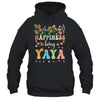 Happiness Is Being A Yaya Floral Design Yaya Mothers Day Shirt & Tank Top | teecentury