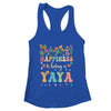 Happiness Is Being A Yaya Floral Design Yaya Mothers Day Shirt & Tank Top | teecentury