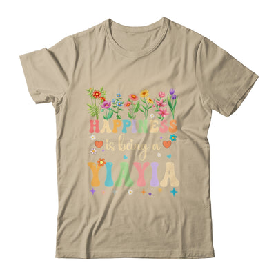 Happiness Is Being A Yiayia Floral Design Yiayia Mothers Day Shirt & Tank Top | teecentury