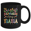 Happiness Is Being A Yiayia Floral Design Yiayia Mothers Day Mug | teecentury