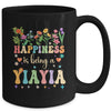 Happiness Is Being A Yiayia Floral Design Yiayia Mothers Day Mug | teecentury