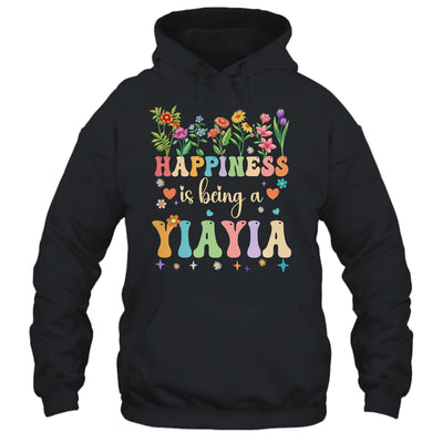 Happiness Is Being A Yiayia Floral Design Yiayia Mothers Day Shirt & Tank Top | teecentury