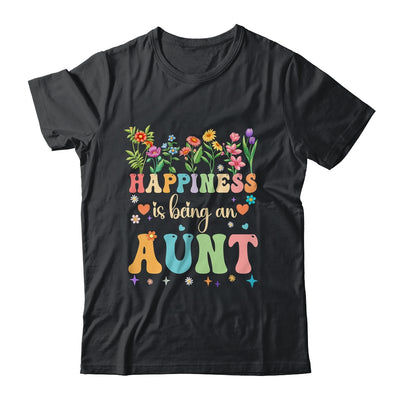 Happiness Is Being An Aunt Floral Design Aunt Mothers Day Shirt & Tank Top | teecentury