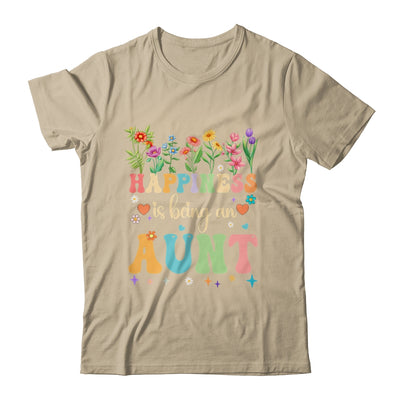 Happiness Is Being An Aunt Floral Design Aunt Mothers Day Shirt & Tank Top | teecentury