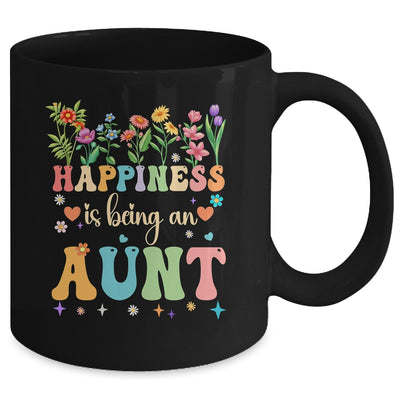 Happiness Is Being An Aunt Floral Design Aunt Mothers Day Mug | teecentury