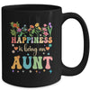 Happiness Is Being An Aunt Floral Design Aunt Mothers Day Mug | teecentury