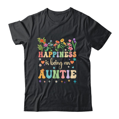 Happiness Is Being An Auntie Floral Design Auntie Mothers Day Shirt & Tank Top | teecentury